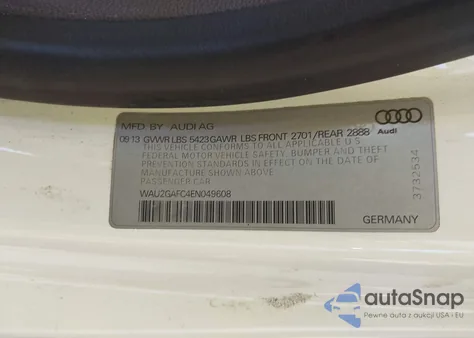 2014 Audi A7 3.0T Premium Plus z USA, uszkodzony, nr VIN WAU2GAFC4EN049608